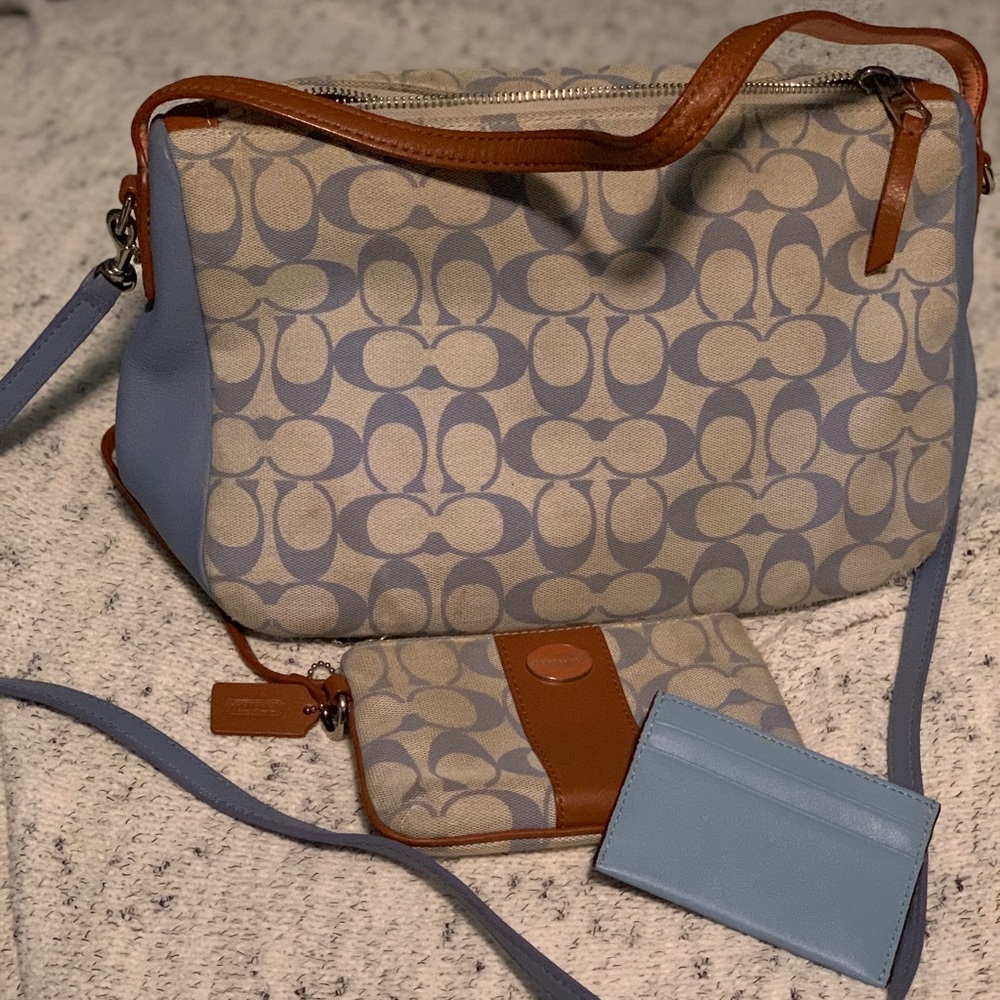 Coach purse, wallet and card holder